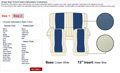 1963 VW Karmann Ghia Convertible Seat Cover Inserts